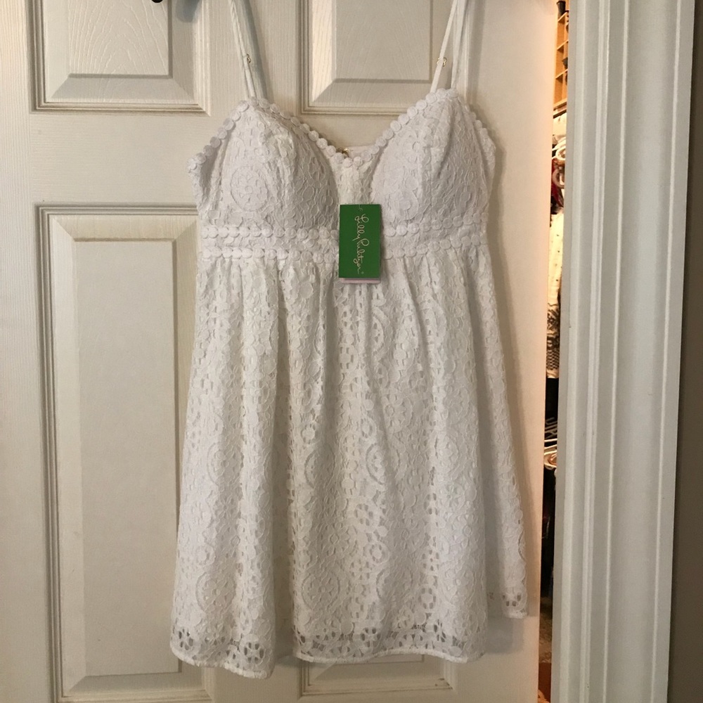 White lace Lilly Pulitzer dress so 4 NWT